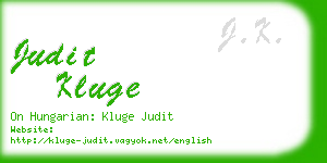 judit kluge business card